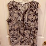 Nine West Black and White Sleeveless Top Photo 0