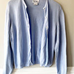 Lilly Pulitzer Vintage Button Down Blue Basic Cardigan Sweater Large Photo 0
