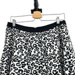 Rebecca Taylor Leopard Print Flip Skirt Black Gray Size 10 Photo 3