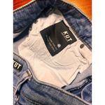 Kut From The Kloth  Shirley Bermuda Shorts Distressed Denim Frayed Hem‎ Size 10 Photo 3