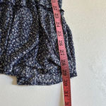 Lulus Floral Tiered Mini Dress Women’s Size M Navy Blue Ruffle Strappy Size M Photo 6
