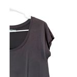 Maurice's gray rough hem short sleeved summer top scoop neckline rayon comfort Photo 1