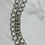 Womens Silver Tone Rhinestone Chain Link Belt Y2K Style Medium/Large (M/L) ✨ Photo 8