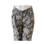 Theory Black Emmanuel Snake Silk Wide leg Trousers Photo 6