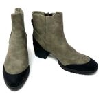 Dr. Scholls Shoes Size 9.5 Boots Tan Suede Side Zip Comfort Round‎ Toe Winter Photo 0