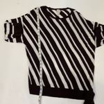 Chico's Chico’s Suki Side Tie Pullover Sweater Stripes 3/4 Sleeve Hem Tie EUC Sz XL Photo 8