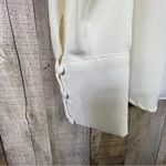 ZARA Scarf Collar Long Sleeve Blouse in a Cream Color The Cuffs have 3 Button Photo 10