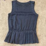 QMack medium polka dot sleeveless peplum blouse TS 2464 Blue Photo 5