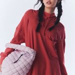 Free People Movement  Hot Shot Hooded Layer Red Long Sleeve Medium Photo 0