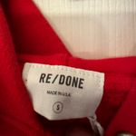RE/DONE REDONE Washed Women’s Red Crop Top Cotton Hoodie Size Small Photo 9