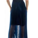 Taylor Pleated One Shoulder Organza Gown Navy Blue 16 Photo 1