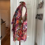 ANU floral wool fringe vest Pink Size XL Photo 3