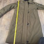 French Connection  Women’s‎ XS Insulated Parka Trench Coat Army Green Hooded Long Photo 10