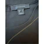 Atmosphere Flowy Black 3/4 Sleeve Blouse with Geometric Necklace Size 4 Small Photo 8