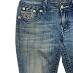 Miss Me Bootcut Womens Jeans Sz 27 Bling Rhinestone Distressed Denim Flap Pocket Photo 1
