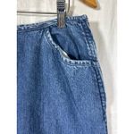 Vintage Denim Maxi Skirt 16 Blue Jean Side Slits Asymmetrical Cotton Modest Photo 2