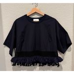 3.1 Phillip Lim Fringe Trim Boxy Cotton Tee Size 6 Photo 9