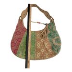 Fossil VTG  Studded Patchwork
Leather Suede Hobo Shoulder Handbag DBL Sided Photo 5