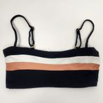 l*space L* Rebel Stripe Bikini Top in Black Size XS NWT Photo 2