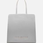 Ted Baker Grey Glossy Large Icon Tote Bag with Rose Gold Bow Detail Photo 8