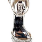 Badgley Mischka Embellished Satin Sandals Block Heel Shoes Size 11M New in Box Photo 5