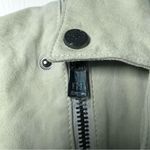 Haute Hippie NWOT  100% Goat Leather Taupe/Light Green Bomber Jacket Size S Photo 3