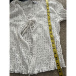 Princess Polly Fairy Top 4 tie front romantic floral sheer flare sleeve white Photo 7