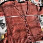 Honey Belle  Warm Rust Soft Velvet/Chenille Cardigan! Photo 7