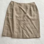 Amanda Smith  Petites 100% linen tan skirt. Size 10 petite Photo 1