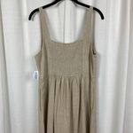 Old Navy Beige Fit&Flare Linen Blend Midi Dress Sz.L NWT Photo 10