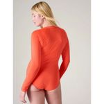 Athleta New S Sun Shield One Piece Rashguard Swimsuit Small Orange Photo 4
