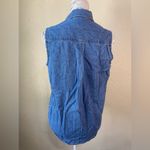 Hard Rock Cafe  sleeveless‎ denim button down Photo 3