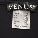 Venus | Women's Black Fringe V-Neck Sleeveless Blouse Shirt Photo 3
