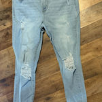 True Craft  mid rise skinny jeans light wash distressed  size 12 Photo 0