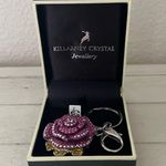 Killarney Crystal Jewelry Pink Rose Flower Key Chain Bag Charm Photo 1