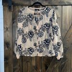 Goldie NWOT  Sheer Floral Metallic Blouse Photo 1