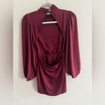 Lucy in the Sky Sparkling Maroon Backless Dress Photo 1