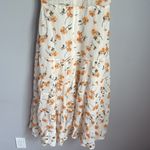 Reformation Cosa Tiered Crepe De Chine Midi Dress In Ivory 6 Photo 9