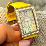 Vernier Yellow Genuine Leather Strap Watch with Silver Bezel Photo 1