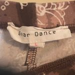 Bear Dance Paisley Print Tropical Boho Flare Legging Pants Women's L Photo 2
