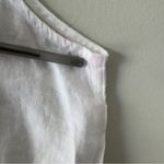 Joie  100% Linen White Smocked Waist Tank Top Sleeveless lace straps button side Photo 3