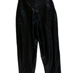 H&M NWT Divided Faux Leather Pants Black High Rise SZ-8 Photo 3