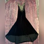 Johnathan Kayne Woman’s Size 0  Evening Gown Velvet Beaded Train Prom Wedding Photo 8