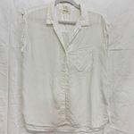 Bella Dahl  Cuff Sleeve Collared Hi-Low Button Down Shirt White Women's Size M Photo 0
