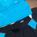 Under Armour  black workout pants with blue design Photo 2