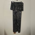 Bebe  Black Sequin Strapless Jumpsuit | NYE Party Glam | Size Medium Photo 2
