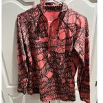 Nike 1/2 Zip Pullover Women's Large Pink Salmon Dri Fit Running Athleisure Photo 3