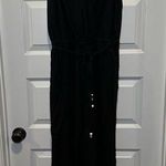 Karen Kane  Black V Neck Sleeveless Cropped Jumpsuit size Medium Photo 0