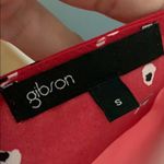 Gibson  tie front tank sz small red polkadot print Photo 4