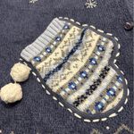 Classic Elements  90s GRANNYCORE Cardigan Size L Fair Isle Sweater Ramie Ugly Vtg Photo 1